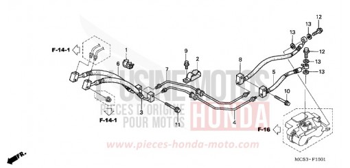 REAR BRAKE HOSE (ST1300A) ST1300A6 de 2006